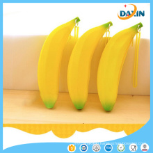 Portable Waterproof Banana Shape Silicone Zipper Coin Purse